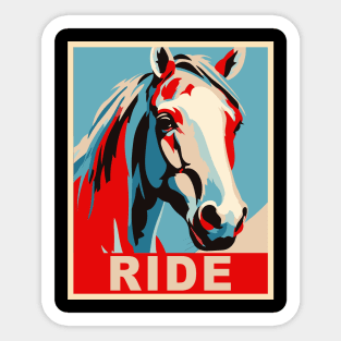 Funny Horse Equestrian Gifts Horseback Riding Sticker